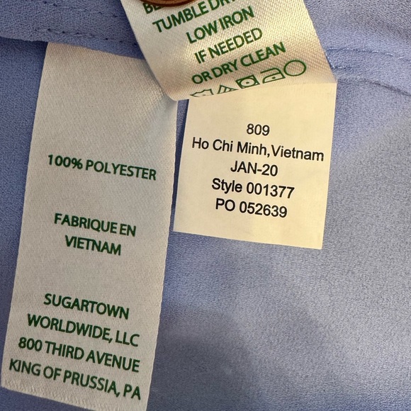 Lily Pulitzer Langston Top Periwinkle XL - Picture 5 of 11